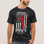 Normal kommt nicht zurück Jesus ist Offenbarung 14 T-Shirt (Vorderseite)