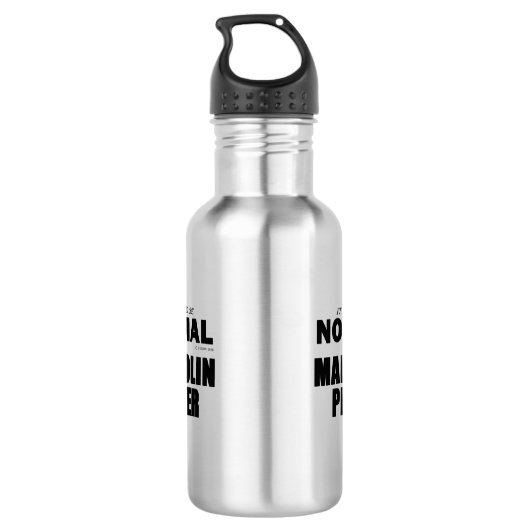 Normal Mandolin Player Edelstahlflasche (Rückseite)
