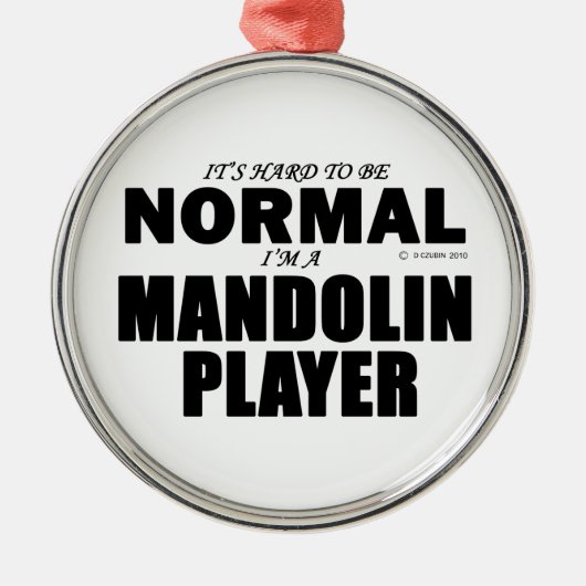 Normal Mandolin Player Ornament Aus Metall (Vorne)