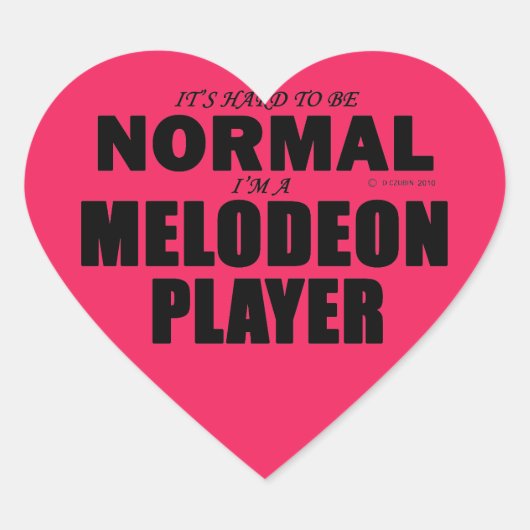 Normal Melodeon Player Heart Sticker (Vorderseite)