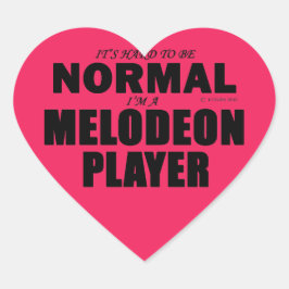 Normal Melodeon Player Heart Sticker