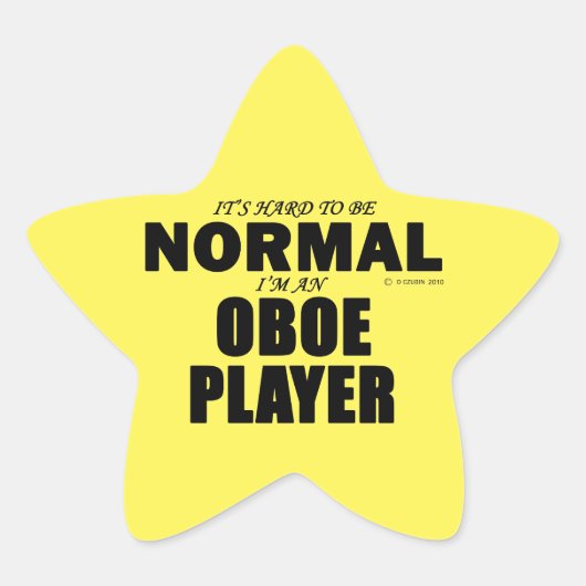Normal Oboe Player Star-Aufkleber Stern-Aufkleber (Vorderseite)
