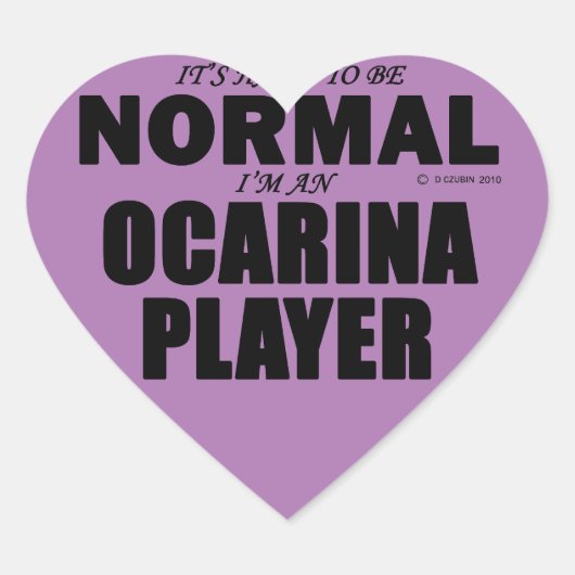 Normal Ocarina Player Heftsticker Herz-Aufkleber (Vorderseite)