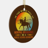 Normal Oma Proud Reiten Grandma Retro Keramik Ornament (Rechts)