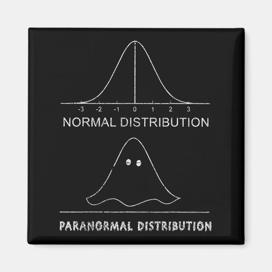 Normal Paranormal Distribution Funny Math Ghost Ha Magnet (Vorne)
