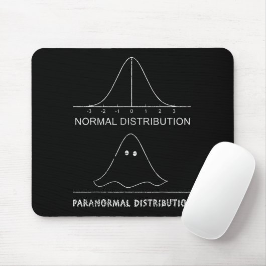 Normal Paranormal Distribution Funny Math Ghost Ha Mousepad (Mit Mouse)