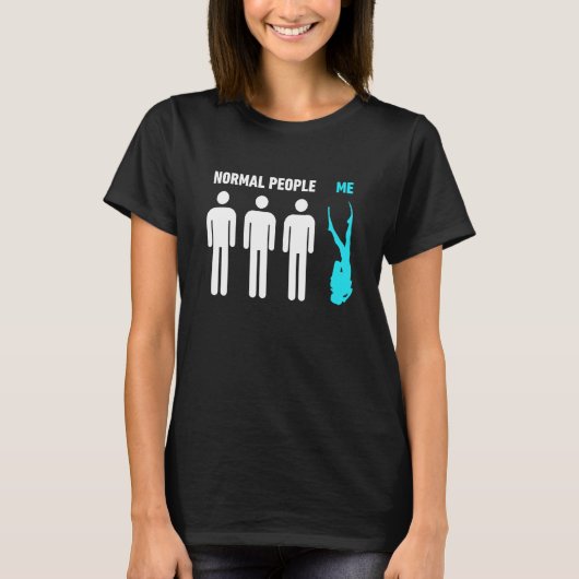 Normal People Vs Me Scuba Diving Scuba Diver T-Shirt (Vorderseite)