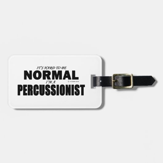 Normal Percussionist Gepäckanhänger (Vorderseite horizontal)