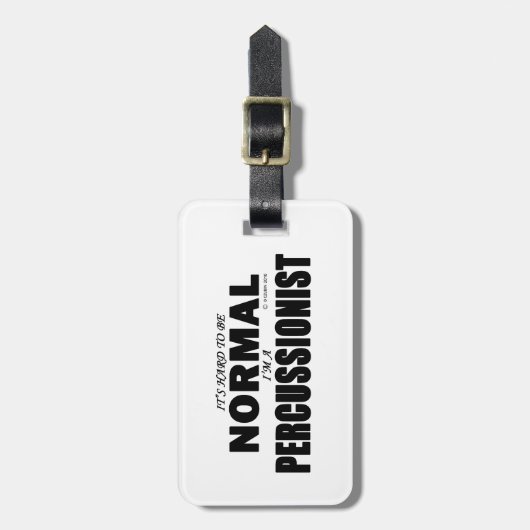 Normal Percussionist Gepäckanhänger (Vorderseite vertikal)