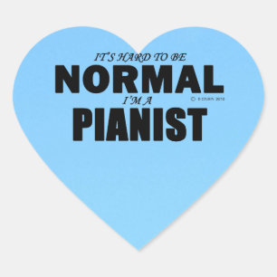 Normal Pianist Heart Sticker
