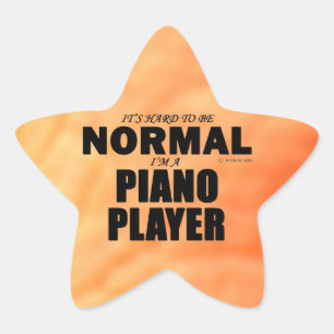 Normal Piano Player Star Sticker