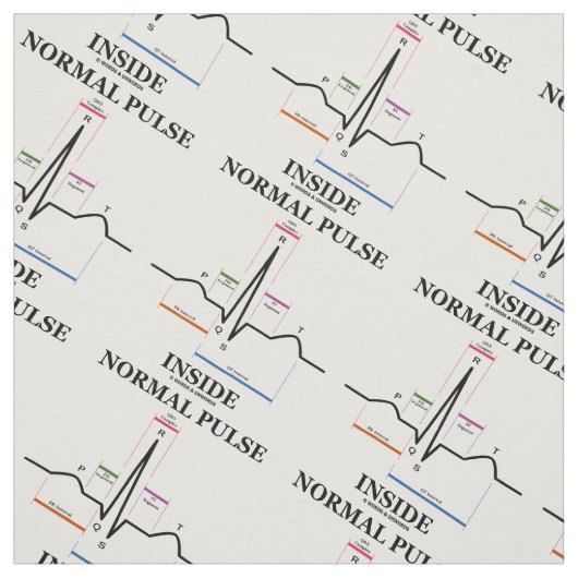 Normal Puls Inside Heartbeat Elektrokardiogramm Stoff (Muster)