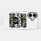 "Normal Sein Ist Langweilig" iPhone 16 Hülle (Rückseite (Horizontal))