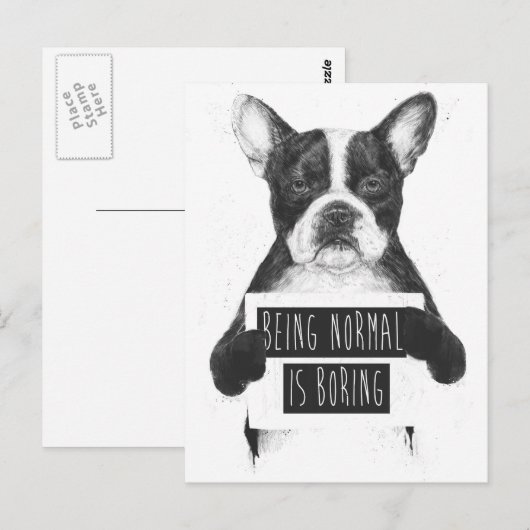 Normal sein ist lanweilig postkarte (Vorne/Hinten)