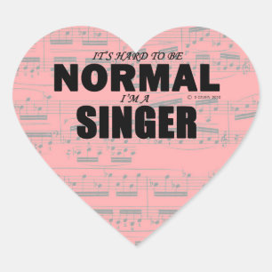 Normal Singer Heart Sticker