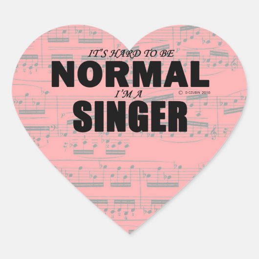 Normal Singer Heart Sticker (Vorderseite)