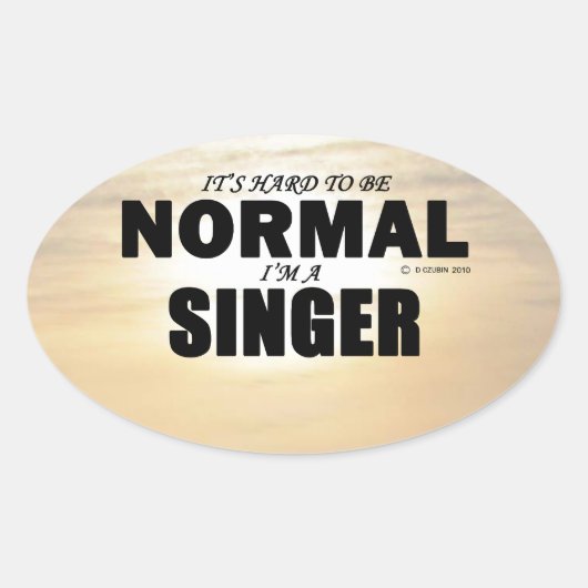 Normal Singer Oval Sticker (Vorderseite)