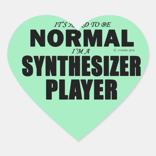 Normal Synthesizer Player Heart Sticker (Vorderseite)