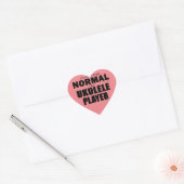 Normal Ukulele Player Heart Sticker (Umschlag)