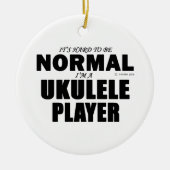 Normal Ukulele Player Keramikornament (Vorne)