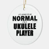 Normal Ukulele Player Keramikornament (Links)
