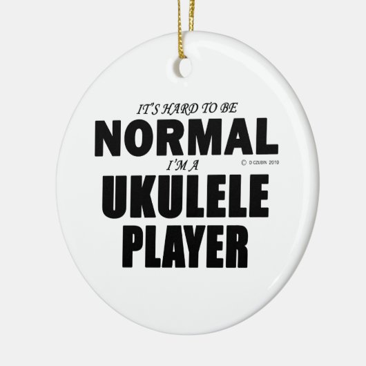 Normal Ukulele Player Keramikornament (Links)