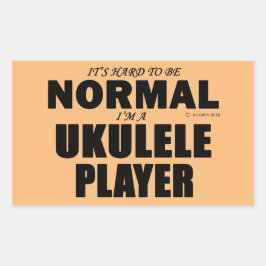 Normal Ukulele Player Rechteckige Aufkleber