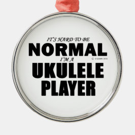 Normal Ukulele Player Silbernes Ornament