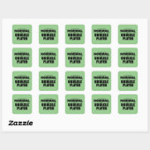Normal Ukulele Player Square Sticker (Blatt)