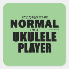 Normal Ukulele Player Square Sticker
