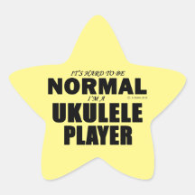 Normal Ukulele Player Star Sticker