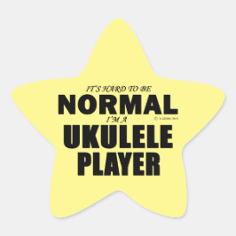Normal Ukulele Player Star Sticker