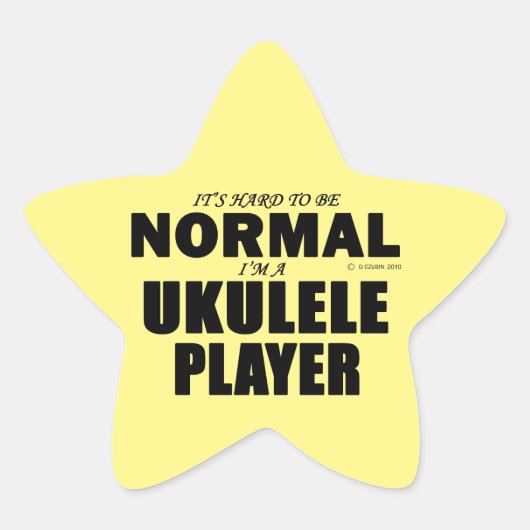 Normal Ukulele Player Star Sticker (Vorderseite)
