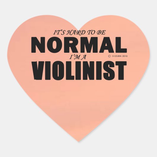 Normal-Violinist-Herzsticker Herz-Aufkleber (Vorderseite)