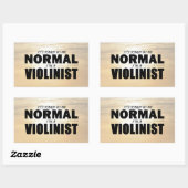 Normal-Violinist-Rechtecksticker Rechteckiger Aufkleber (Blatt)