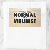 Normal-Violinist-Rechtecksticker Rechteckiger Aufkleber (Tasche)