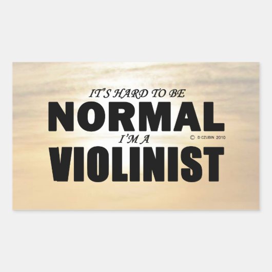 Normal-Violinist-Rechtecksticker Rechteckiger Aufkleber (Vorderseite)