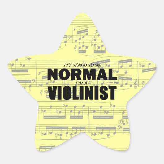 Normal Violinist Star Sticker (Vorderseite)