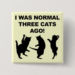 Normal Vor Drei Katzen Lustiger Knopf Anstecknadel