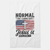 Normal Wird Nicht Zurückkommen Jesus Offenbarung S Geschirrtuch (Vertikal)