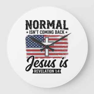 Normal Wird Nicht Zurückkommen Jesus Offenbarung S Große Wanduhr