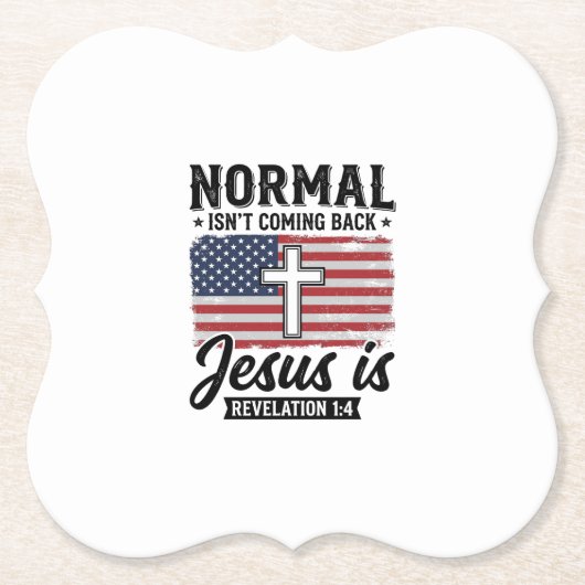 Normal Wird Nicht Zurückkommen Jesus Offenbarung S Untersetzer (Vorderseite)