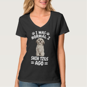Normal zwei Shih Tzus Ago Shih Tzu Angepasst Scoop T-Shirt