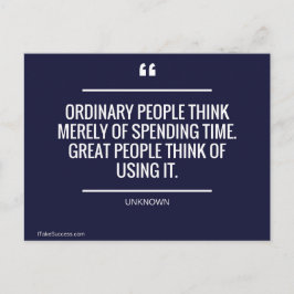 Normalbürger denken nur an Zeitverschwendung Postkarte