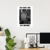 Normale Grußkarten sind immer zu klein? Gewichtheb Poster (Heimbüro)