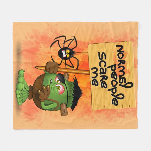 'Normale Leute kümmern sich um mich' Humurer Frank Fleecedecke (Vorderseite (Horizontal))