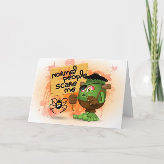 'Normale Leute kümmern sich um mich' Humurer Frank Karte (Vorderseite)