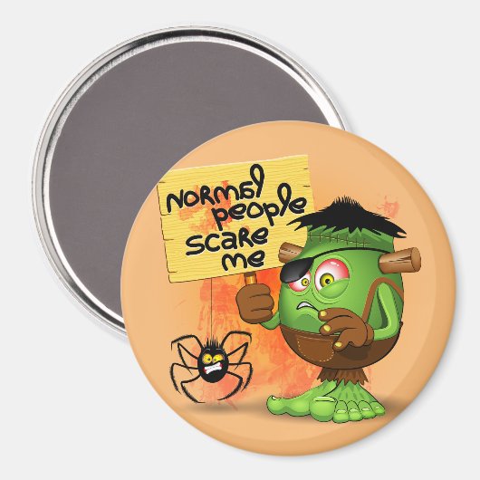 'Normale Leute kümmern sich um mich' Humurer Frank Magnet (Vorderseite/Rückseite)