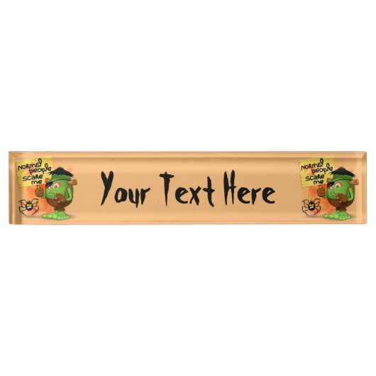 'Normale Leute kümmern sich um mich' Humurer Frank Namensplakette (Vorderseite)