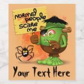 'Normale Leute kümmern sich um mich' Humurer Frank Weinetikett (Einzelnes Label)